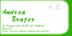 andrea brajer business card